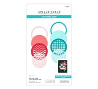 Spellbinders Stitched Edge Circle Backgrounds Etched Dies, Metal