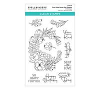 Spellbinders Sweet Day Flowers Clear Stamp Set from The Four Petal Collection, ONE