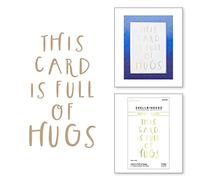 Spellbinders This Card is Full of Hugs Hot Foil Plate from The Glimmer Cardfront Sentiments Collection, Metal, ONE