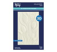 Spellbinders Twirling 3D Embossing Folder from The Tulip Garden Collection by Simon Hurley, White, ONE
