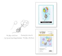 Spellbinders Up, Up and Away Cling Rubber Stamp Set from the House-Mouse Rare Bloom Collection