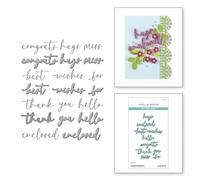Spellbinders Vivid Script Sentiments Etched Dies from The Vivid Expressions Collection
