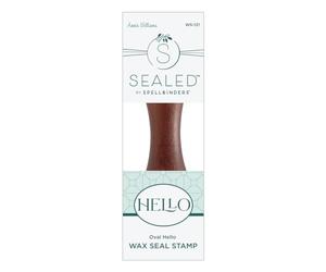 Spellbinders WS-121 Oval Hello Wax Seal Stamp from The Propagation Garden Collection by Annie Williams
