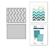 Spellbinders Zig Zag Chevron Etched Dies from The Photosynthesis Collection by Simon Hurley, Metal, ONE