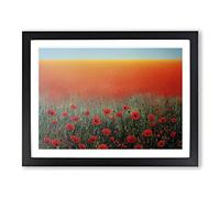 Spellbinding Poppy Field Flowers Framed Print | A2 Black Framed Wall Art | Ready to Hang | Modern Floral Picture | Living Room Bedroom Lounge Office