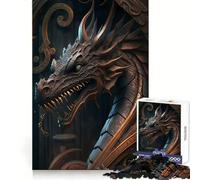 Spellbound Dragon 1000 Pieces Jigsaw Puzzles for Adults Thought Toy Calming Play Precise Edge Heartfelt Gift 38x52cm