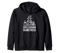 Spellbound Seamstress Sewing Magic Theme Zip Hoodie