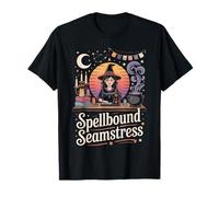 Spellbound Seamstress Sewing Witch Design T-Shirt