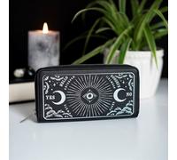 Spellbound Secrets Gothic Witchy Faux Leather Wallet Zippered Purse