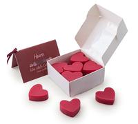Spellbound Wax Melts | Highly Scented | Soy Wax | Handmade Red Hearts Shaped Wax Melts with Gift Box and Poem (White Florals, Coconut Milk and Cedarwood Scent)