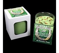 SpellCasters Luck - Crystal Infused Scented Spell Candle Infused with Tigers Eye Healing Crystals, and is Scented with Rock Salt & Driftwood Fragrance Oil + Free Spell