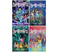 Spellcasters Series 1-4 Books Collection Set By Crystal Sung (Spellcasters, Potion Power, Moon Magic & Wish Wars)