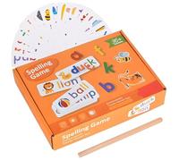 Spelling Games, Word Games for | Educational Puzzles Wooden Blocks | Spelling Toys for 3-6 Year Olds, Letter Matching a Fine Motor Game Learning for Preschool