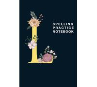 Spelling Practice Notebook with L monogram.: Blank Spelling Practice Exercise Book, Ideal for primary school, academy, academies, college, kids, ... adults, etc., home school and dyslexic spell