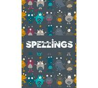 Spellings: Small Lined Exercise Notebook for School Word Lists & Vocabulary. Space Aliens Cover.