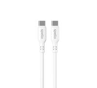 Spello USB-C to USB-C White Cable, Charge & Sync, Power Delivery 60W, Data Transfer 480Mbps, 1m, for Apple iPhone 15, White