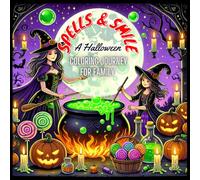 Spells & Smiles A Halloween Coloring Journey: Ghosts, Witches, Bats, and More: A Family-Friendly Coloring Adventure