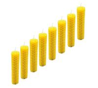 Spellweaver Handmade 10cm Beeswax Spell Candles - Set of 8 Yellow Ritual Candles for Success, Focus and Confidence