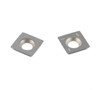 Spelonify 10 Pack Square Carbide Inserts 15x15x2.5mm R150 Radius Woodworking Planer Head Replacement Knives CNC Lathe Turning Tool Tips Four Indexable Cutters Spiral Shear Head with Screws