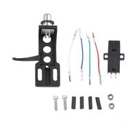 Spelonify Moving Magnet Phono Cartridge with Stylus, MM Cartridge for Turntable, Cartridge and Headshell Set for LP Record Player, 33/45/78 RPM, Black + Red