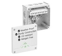 Spelsberg Abox 060-6²/sw - IP66 Waterproof Junction Box with Internal Fixing Points & Raised Screw Terminal - 5-pole - 6 mm² - Rated 690V for Industrial & Outdoor (White)