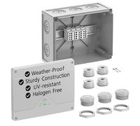 Spelsberg Abox 250-25² - IP55/IP66 Waterproof Junction Box with Internal Fixing Points & Screwless Terminals - 5-pole-25mm² Cross-Section, Rated 690V for Industrial & Outdoor (Grey)