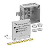 Spelsberg Abox Pro 025 AB-2,5² - IP66/IP67/IP69 Junction Box w/Cable Connectors Accessories - Electrical Enclosure w/External Fastening, Screwless Terminals - Rated 450V Industrial & Outdoor (Grey)