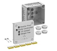 Spelsberg Abox Pro 040-2,5² - IP66/IP67/IP69 Junction Box with Cable Connectors Accessories - Electrical Enclosure with Screwless Terminals - Rated 450V for Industrial & Outdoor (Grey)