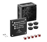Spelsberg Abox Pro 040-4²/sw - IP66/IP67/IP69 Junction Box with Cable Connectors Accessories - Electrical Enclosure with Screwless Terminals - Rated 450V for Industrial & Outdoor (Black)