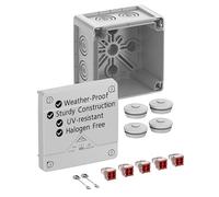Spelsberg Abox Pro 040 AB-4² - IP66/IP67/IP69 Junction Box w/Cable Connectors Accessories - Electrical Enclosure w/External Fastening & Screwless Terminals - Rated 450V Industrial & Outdoor (Grey)