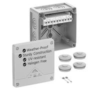 Spelsberg Abox Pro 060-6² - IP66/IP67/IP69 Junction Box with Cable Connectors Accessories - Electrical Enclosure with Raised Screw Terminals - Rated 690V for Industrial & Outdoor (Grey)