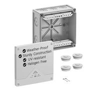 Spelsberg Abox Pro 160-16² - IP66/IP67/IP69 Junction Box with Cable Connectors Accessories - Electrical Enclosure with Raised Screw Terminals - Rated 690V for Industrial & Outdoor (Grey)