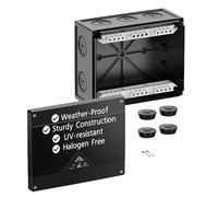 Spelsberg Abox Pro 250-25²/sw - IP66/IP67/IP69 Junction Box with Cable Connectors Accessories - Electrical Enclosure with Raised Screw Terminals - Rated 690V for Industrial & Outdoor (Black)