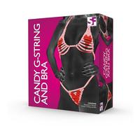Spencer and Fleetwood Candy Bra and G-String Set - Strawberry Flavour, Fun Gift for Couples, Playful Novelty Gift - One Size Fits Most
