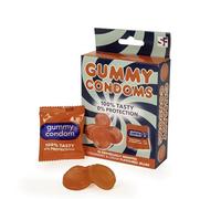 Spencer & Fleetwood Gummy Condoms - Strawberry & Cream Flavour Joke Sweets | 10 Individually Wrapped Novelty Candy Treats | Adult Humour Gift 75g