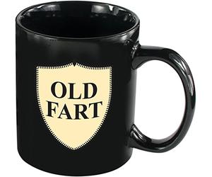 Spencer & Fleetwood Old Fart Mug, Ceramic, Black, 10 x 12 x 8.5 cm