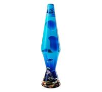 Spencer Gifts Lava® Lamp - 17" Ocean Floor - The Original Motion Lamp - Blue Wax and Blue Liquid with Printed Base Exclusive