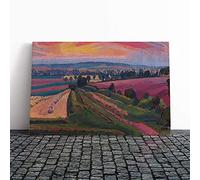 Spencer Gore The Icknield Way Canvas Print | Gallery Wrapped 30mm Frame Wall Art | 24x16 inches | Ready to Hang | Modern Picture | Living Room Bedroom Lounge Office