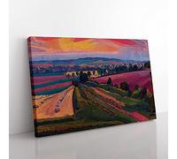 Spencer Gore The Icknield Way Classic Painting Canvas Wall Art Print Ready to Hang, Framed Picture for Living Room Bedroom Home Office Décor, 76x50 cm (30x20 Inch)