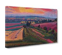 Spencer Gore The Icknield Way Classic Painting Canvas Wall Art Print Ready to Hang, Framed Picture for Living Room Bedroom Home Office Décor, 30x20 Inch (76x50 cm)