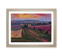 Spencer Gore The Icknield Way Classic Painting Framed Wall Art Print, Ready to Hang Picture for Living Room Bedroom Home Office Décor, Oak A3 (46 x 34 cm)