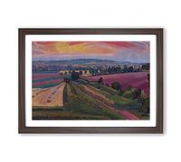 Spencer Gore The Icknield Way Framed Print | A2 Walnut Framed Wall Art | Ready to Hang | Modern Nature Picture | Living Room Bedroom Lounge Office