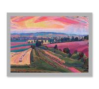 Spencer Gore The Icknield Way Landscape Painting Artwork Framed Wall Art Print A4 Artery8 Light Grey One Size