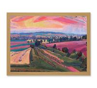 Spencer Gore The Icknield Way Landscape Painting Artwork Framed Wall Art Print A4 Artery8 Light Oak One Size