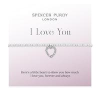 Spencer Purdy Silver I Love You Bracelet - Heart Charm With Diamonds, Ideal Love Gift For Her