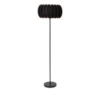 'SPENCER' Retro Indoor Stylish Free Standing Round Floor Lamp 1xE27 Lucide Black One Size