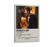 Spencer & Toby from Pretty Little Liars Poster Wall Art Aesthetic Cover Poster Design Painting for Living Room Bed Room 12x18inch(30x45cm) Frame-style