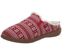 Spenco Women's Dundee Fair Isle Mule, red, 6 UK