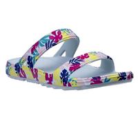 Spenco Women's Fusion Slim Slide Sandal, Blue Glass, 9 Wide