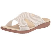 Spenco Women's Kholo Stripe Slide Sandal, Desert Tan, 4.5 UK